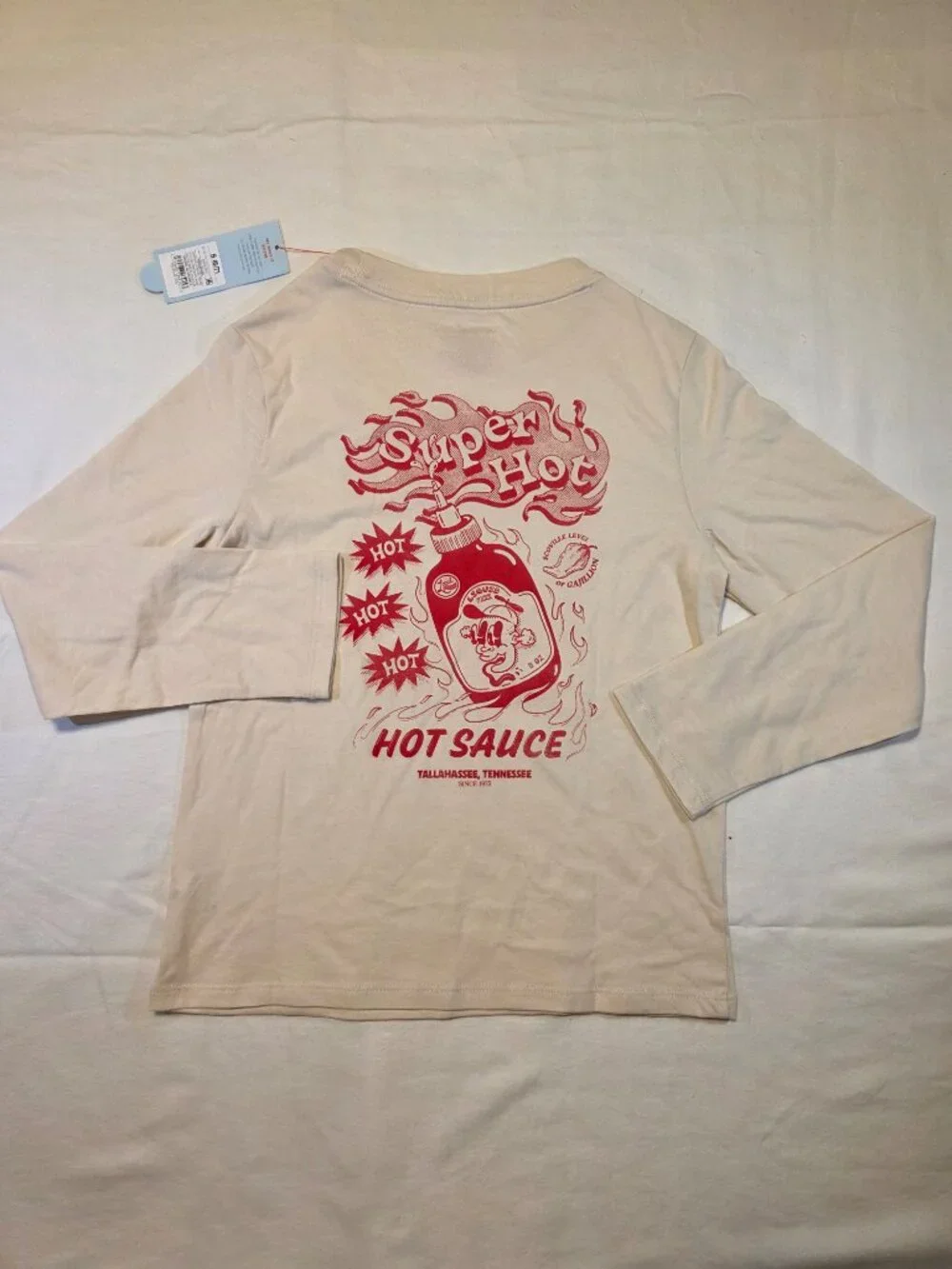 Boys' Long Sleeve 'Hot Sauce' Graphic T-Shirt - Cat & Jack™ Beige S